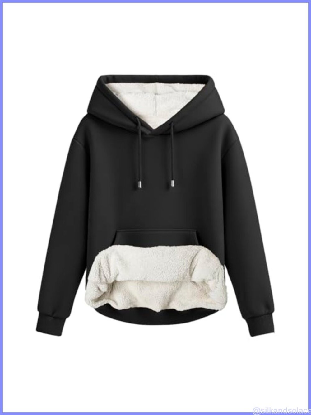 Sherpa Lined Hoodie Thick Fleece Pullover Sweatshirt with Pocket